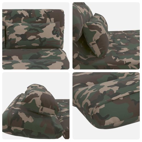  Padló szék Katonai zöld 110 x 82 x 55 cm szövet