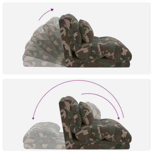  Padló szék Katonai zöld 110 x 82 x 55 cm szövet