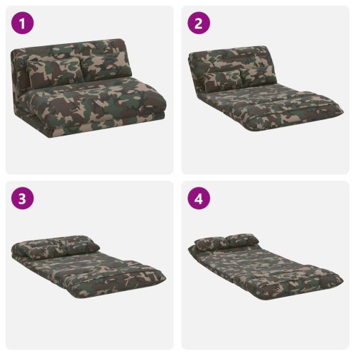  Padló szék Katonai zöld 110 x 82 x 55 cm szövet