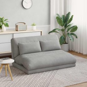  Padló szék Világosszürke 110 x 82 x 55 cm Bársony