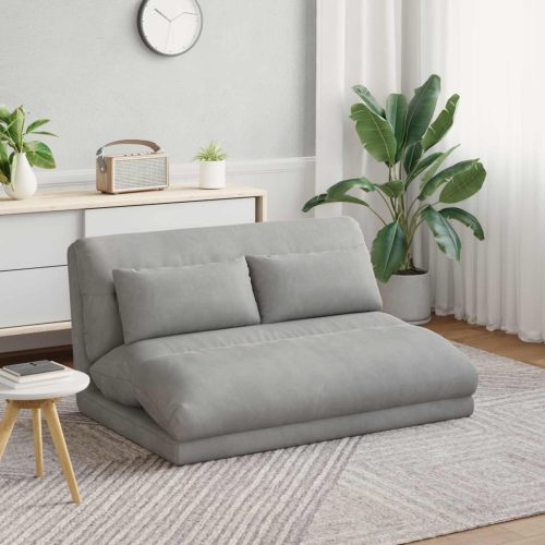  Padló szék Világosszürke 110 x 82 x 55 cm Bársony