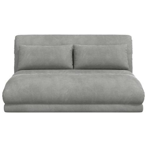  Padló szék Világosszürke 110 x 82 x 55 cm Bársony