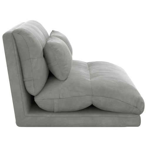  Padló szék Világosszürke 110 x 82 x 55 cm Bársony