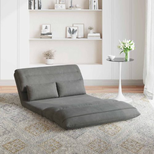  Padló szék Sötétszürke 110 x 82 x 55 cm Bársony