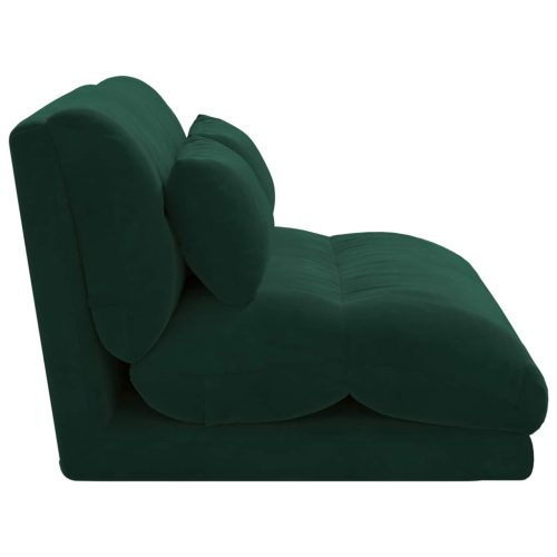  Padló szék Sötétzöld 110 x 82 x 55 cm Bársony