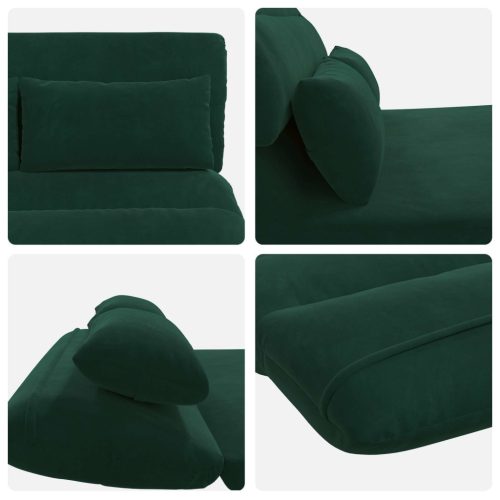  Padló szék Sötétzöld 110 x 82 x 55 cm Bársony