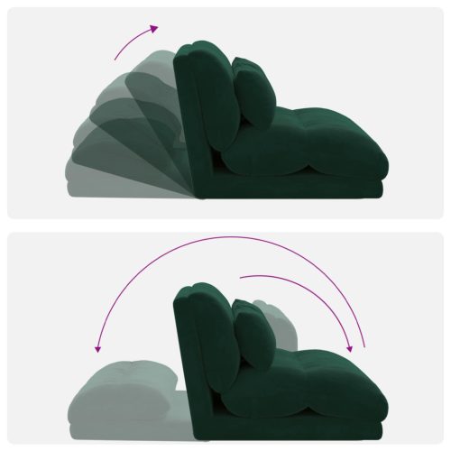  Padló szék Sötétzöld 110 x 82 x 55 cm Bársony