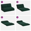  Padló szék Sötétzöld 110 x 82 x 55 cm Bársony