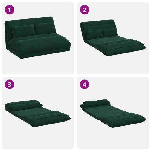  Padló szék Sötétzöld 110 x 82 x 55 cm Bársony