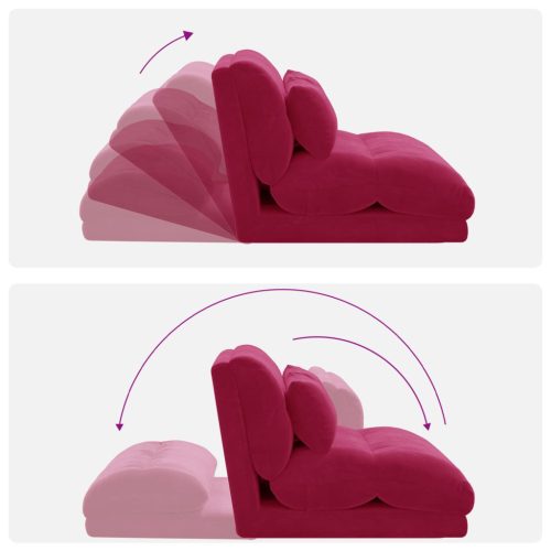  Padló szék Bordó 110 x 82 x 55 cm Bársony