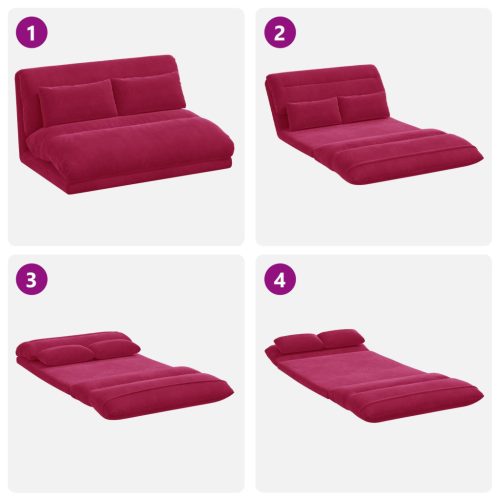  Padló szék Bordó 110 x 82 x 55 cm Bársony