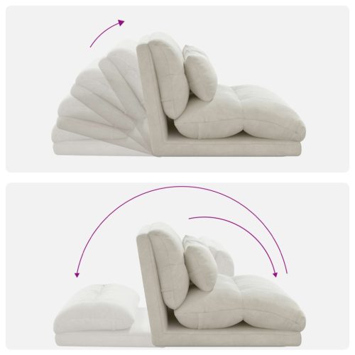  Padló szék Krém 110 x 82 x 55 cm Bársony