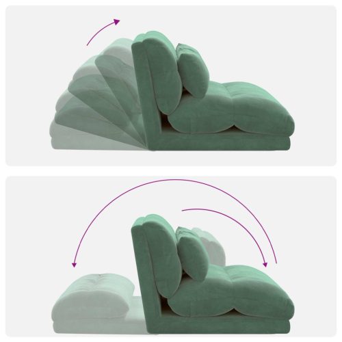  Padló szék Tengeri Zöld 110 x 82 x 55 cm Bársony