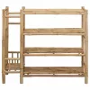  Cipőtartó polcokkal Természetes 88 x 27 x 80 cm Bambusz