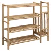  Cipőtartó polcokkal Természetes 88 x 27 x 80 cm Bambusz