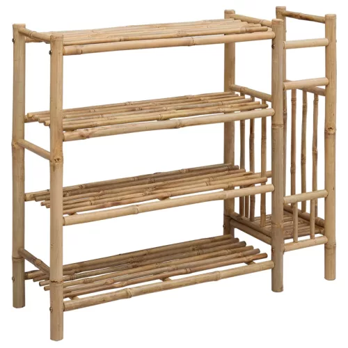  Cipőtartó polcokkal Természetes 88 x 27 x 80 cm Bambusz