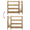  Cipőtartó polcokkal Természetes 88 x 27 x 80 cm Bambusz