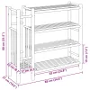  Cipőtartó polcokkal Természetes 88 x 27 x 80 cm Bambusz