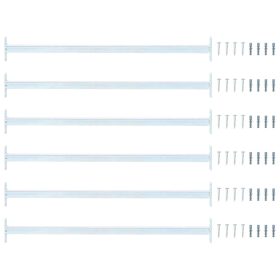  Állítható ablakbiztonsági rúd 6 pcs Ezüst Acél