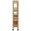  Konyhai Kocsi Kerekekkel Természetes 60 x 18 x 97 cm Bambusz