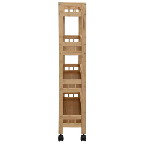  Konyhai Kocsi Kerekekkel Természetes 60 x 18 x 97 cm Bambusz