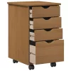  Görgős szekrény MOSS Mézes Barna 34 x 39 x 56 cm Tömör fenyő