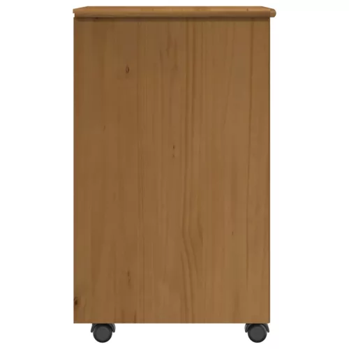 Görgős szekrény Méz barna 34 x 39 x 65,5 cm Tömör fenyőfa
