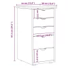  Cabinet Méz barna 34 x 39 x 61,5 cm Tömör fenyőfa