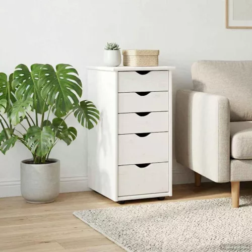  Cabinet Fehér 34 x 39 x 61,5 cm Tömör fenyőfa