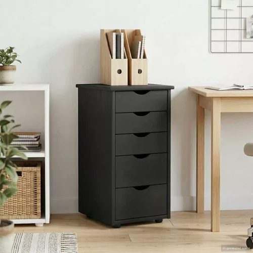  Cabinet Szürke 34 x 39 x 61,5 cm Tömör fenyőfa