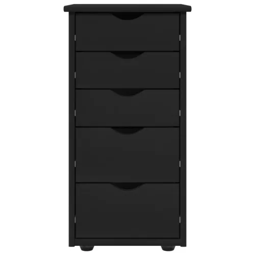  Cabinet Fekete 34 x 39 x 61,5 cm Tömör fenyőfa