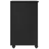  Görgős szekrény kerékkel Fekete 34 x 39 x 65,5 cm Tömör fenyő