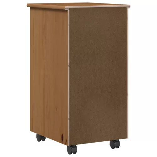  Görgős szekrény Méz barna 34 x 39 x 65,5 cm Tömör fenyőfa