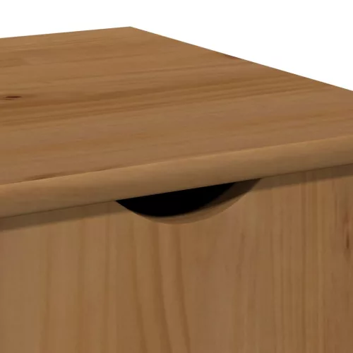  Görgős szekrény Méz barna 34 x 39 x 65,5 cm Tömör fenyőfa