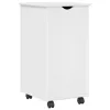  Görgős szekrény kerékkel Fehér 34 x 39 x 65,5 cm Tömör fenyőfa