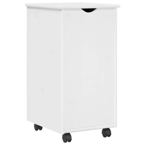  Görgős szekrény kerékkel Fehér 34 x 39 x 65,5 cm Tömör fenyőfa