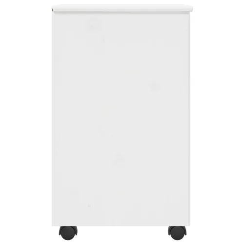  Görgős szekrény kerékkel Fehér 34 x 39 x 65,5 cm Tömör fenyőfa