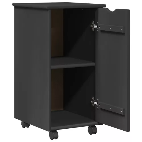  Görgős szekrény kerékkel Szürke 34 x 39 x 65,5 cm Tömör fenyőfa