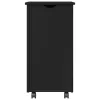  Görgős szekrény kerékkel Fekete 34 x 39 x 65,5 cm Tömör fenyőfa