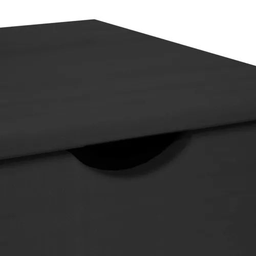  Görgős szekrény kerékkel Fekete 34 x 39 x 65,5 cm Tömör fenyőfa