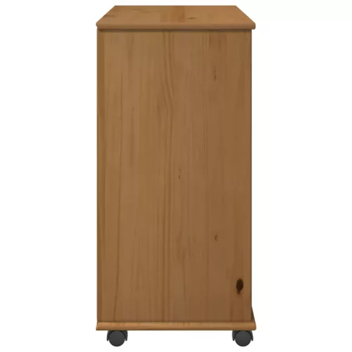  Görgős szekrény Méz barna 63,5 x 39 x 79 cm Tömör fenyőfa