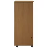  Görgős szekrény Méz barna 34 x 39 x 93,5 cm Tömör fenyőfa