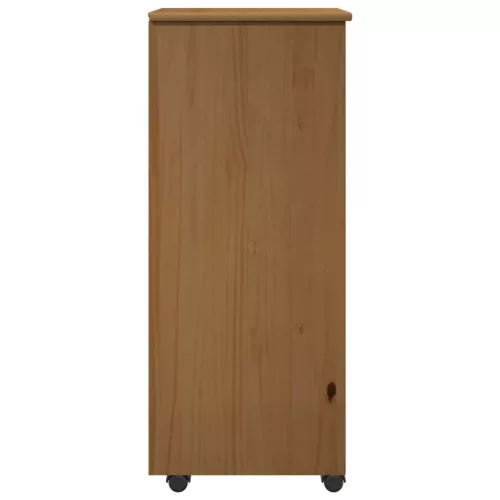  Görgős szekrény Méz barna 34 x 39 x 93,5 cm Tömör fenyőfa