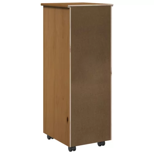  Görgős szekrény Méz barna 34 x 39 x 93,5 cm Tömör fenyőfa