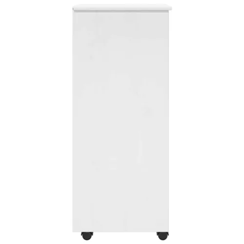  Görgős szekrény kerékkel Fehér 34 x 39 x 93,5 cm Tömör fenyőfa