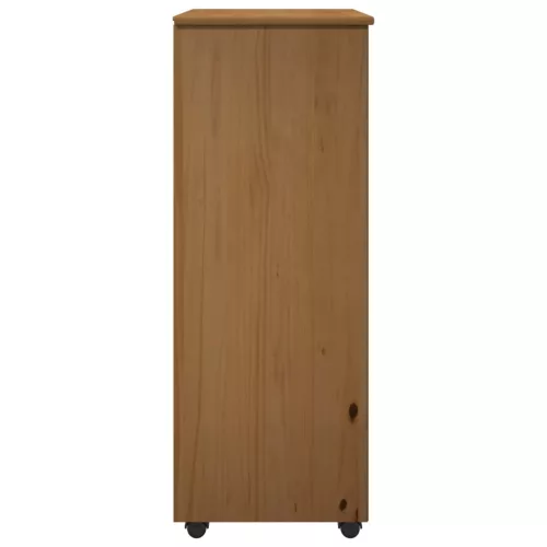  Görgős szekrény Méz barna 53 x 39 x 103 cm Tömör fenyőfa
