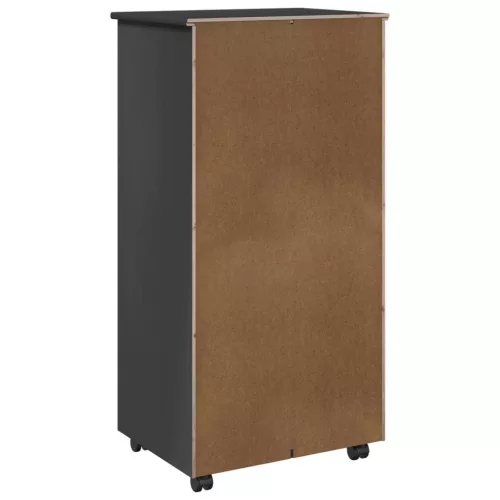  Görgős szekrény kerékkel Szürke 53 x 39 x 103 cm Tömör fenyőfa