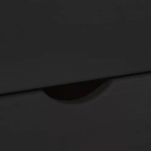  Görgős szekrény kerékkel Fekete 53 x 39 x 103 cm Tömör fenyőfa