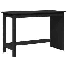  Asztal Fekete 112 x 50 x 75 cm Tömör fenyőfa