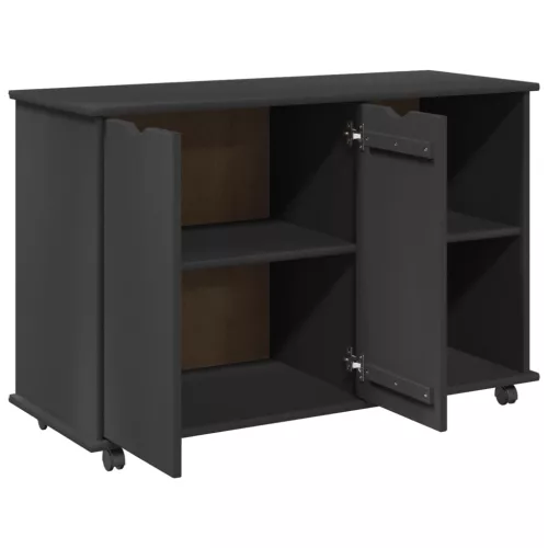  Görgős szekrény Szürke 100 x 39 x 65,5 cm Tömör fenyőfa